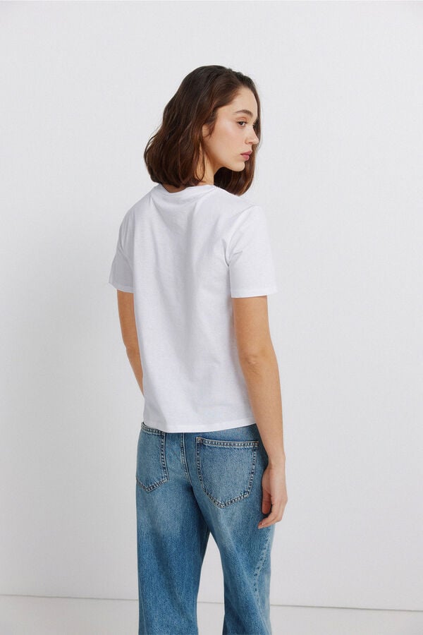Springfield Studded short sleeve T-shirt white