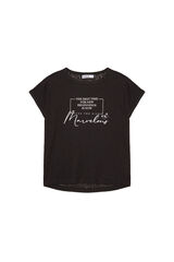 Springfield T-Shirt mit Print schwarz