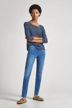Springfield Skinny fit low-rise jeans bleuté