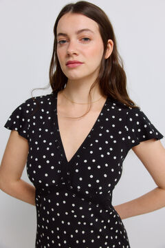 Springfield Printed lace midi dress