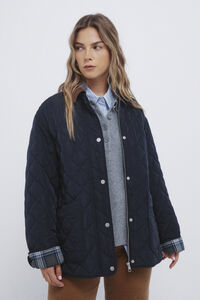 Springfield Puffer jacket with corduroy neck