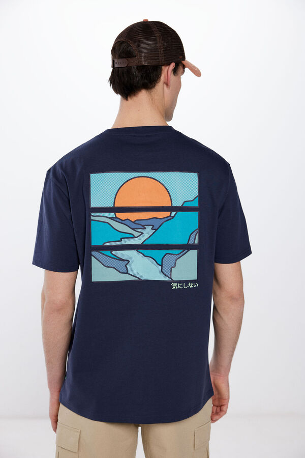 Springfield T-shirt sunset bleu
