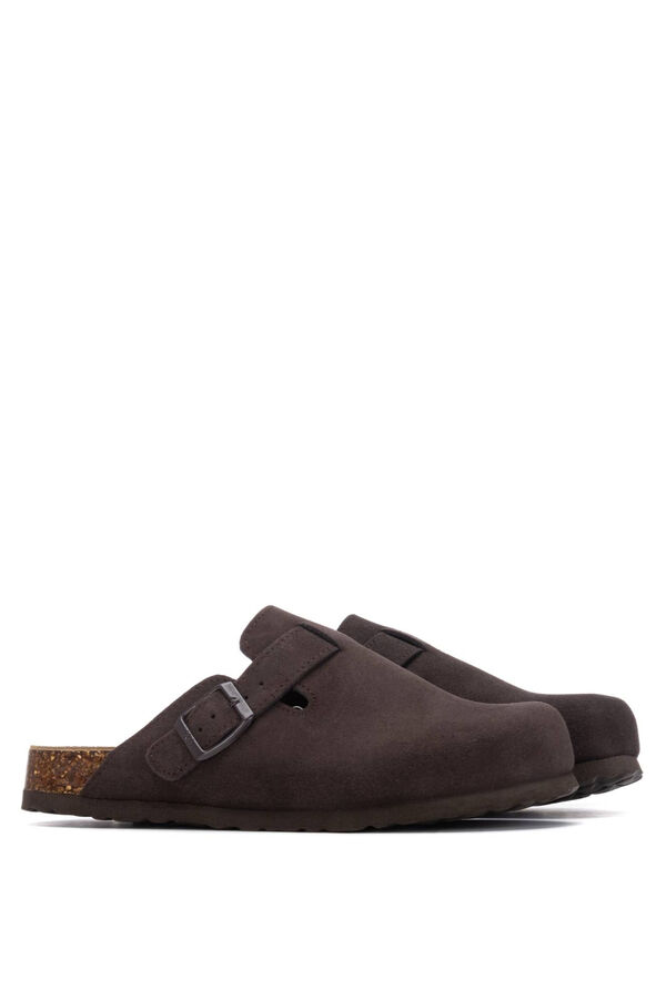 XTI Bio clogs with buckle nude