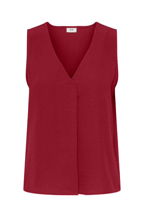 JDY Sleeveless front pleat blouse pink
