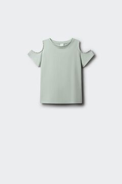 Springfield Kids Camiseta manga corta hombros descubiertos tachas ni&ntilde;a