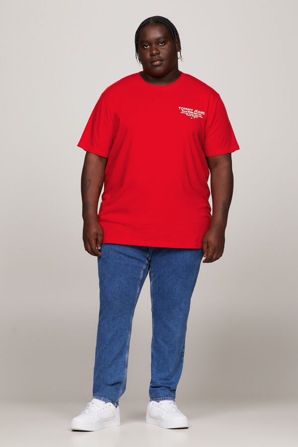 Springfield Camiseta masculina Tommy Jeans vermelho real