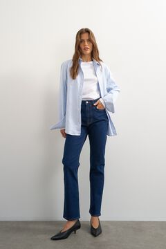 Topshop Cal&ccedil;as jeans retas de cintura alta