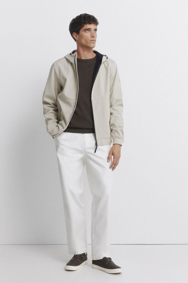 Springfield Softshell jacket with hood nude