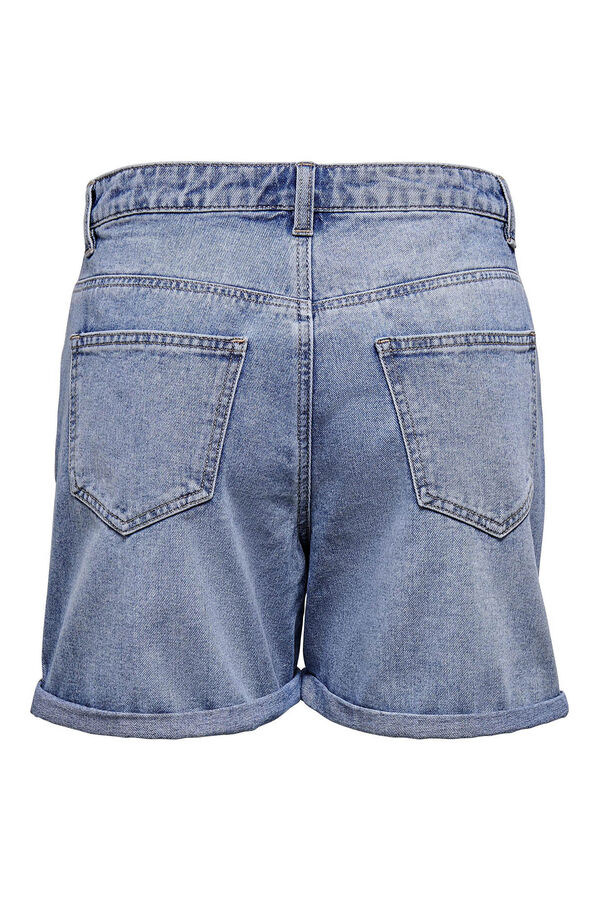 Springfield High waist denim shorts bluish