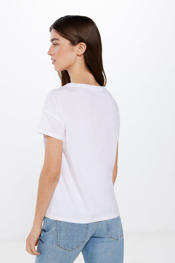 Springfield T-shirt Pantera Rosa branco