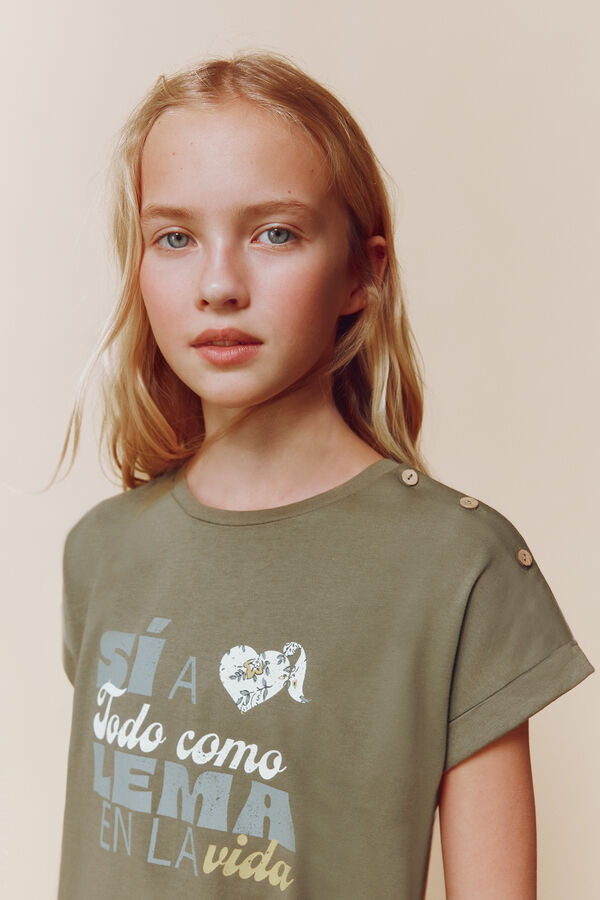 Springfield Kids Majica sa aplikacijom Kaki