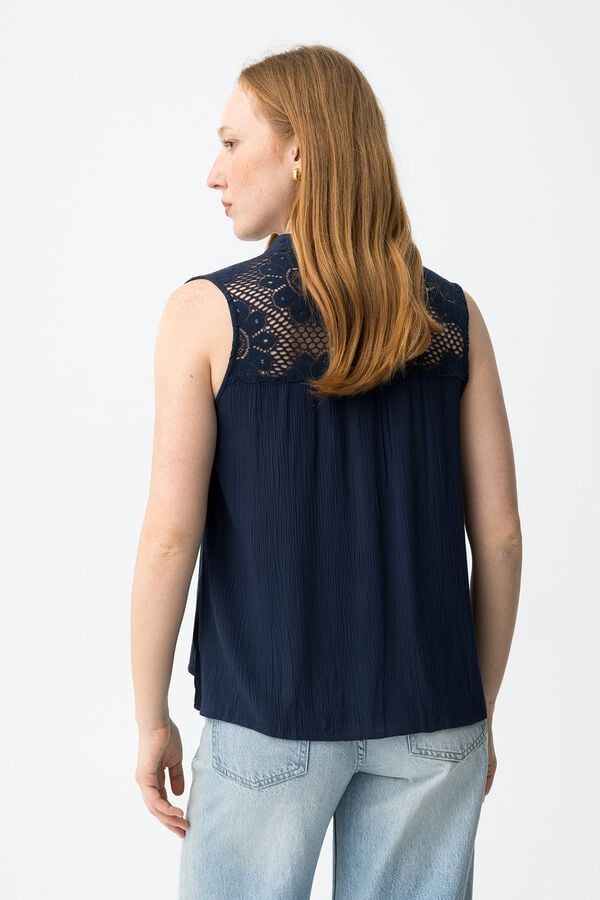 Tiffosi Top sin mangas azul