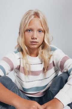 Springfield Kids Džemper za devojčice na pruge