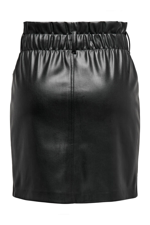 Springfield Short faux leather skirt crna
