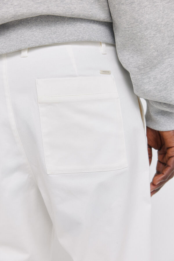 Springfield Relaxed fit straight leg trousers beige