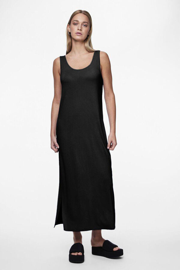 Pieces Vestido largo fluido negro