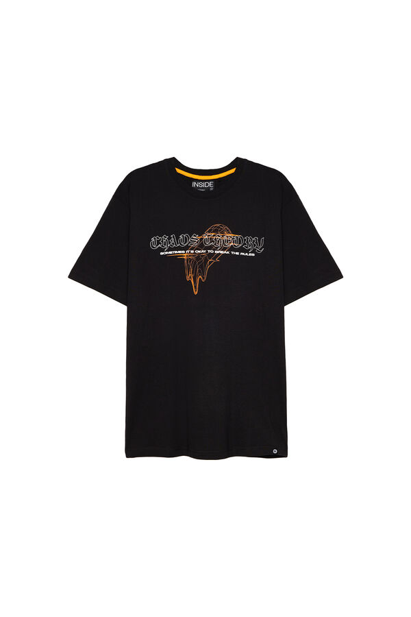 Springfield Camiseta Estampado Calavera negro