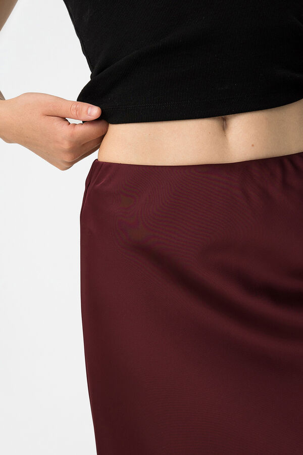 Tiffosi Skirt Midi Satin-Finish nude