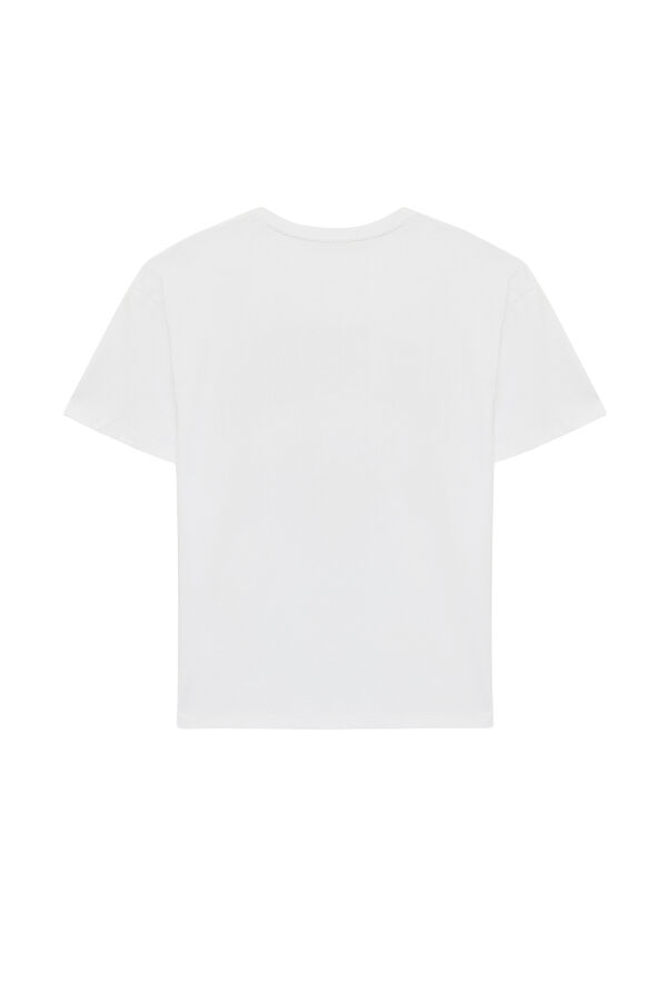 Koton Camiseta estampada manga corta blanco