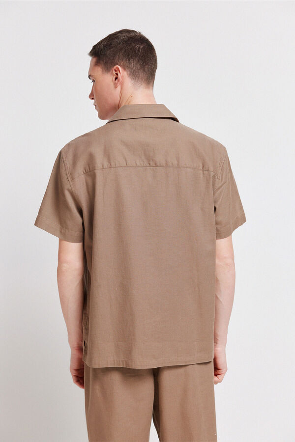Springfield Short sleeve overshirt nude