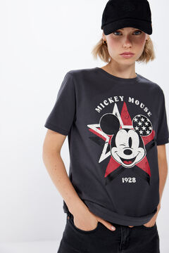 Springfield T-Shirt „Mickey Mouse“ USA grau
