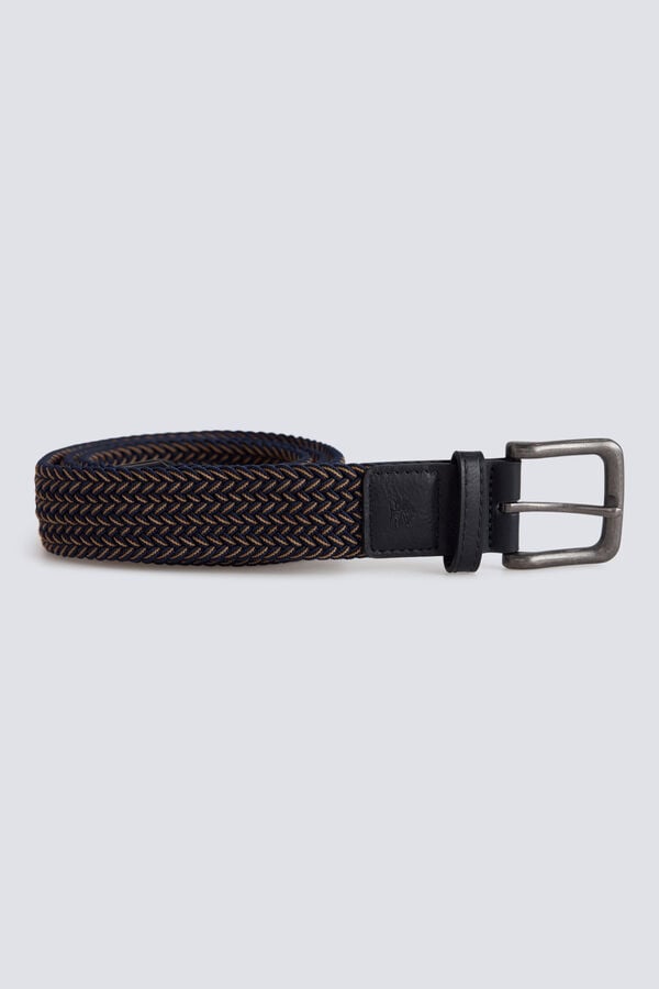 Springfield Multicoloured braided belt blue