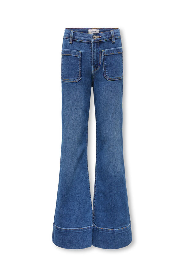 Only Girls Flare high-rise jeans bleu