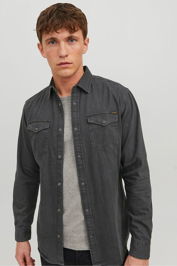 Jack & Jones Regular denim shirt  Crna