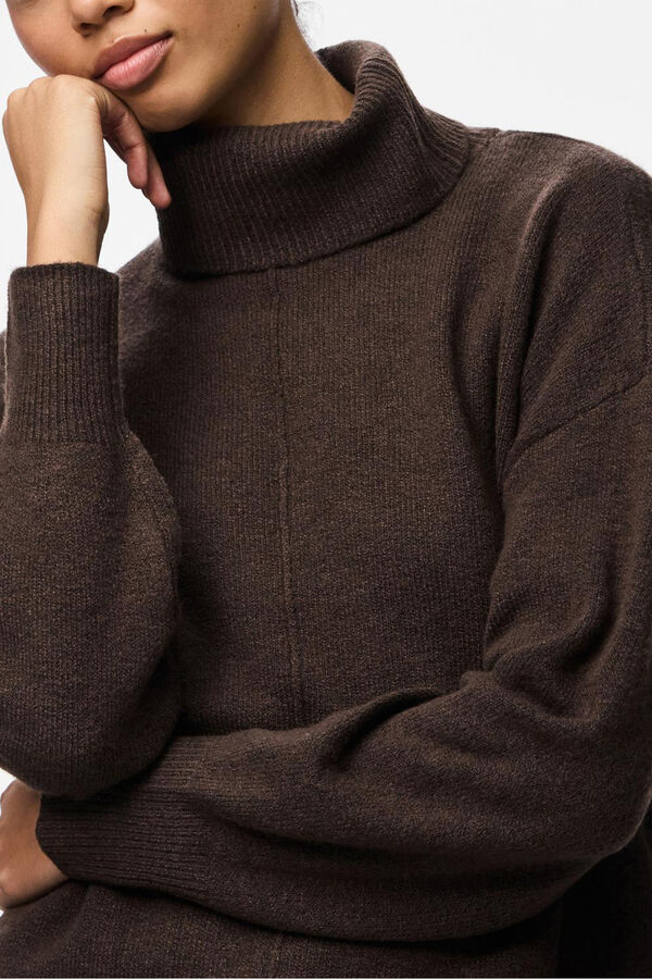 Pieces Basic turned-up sweater nude