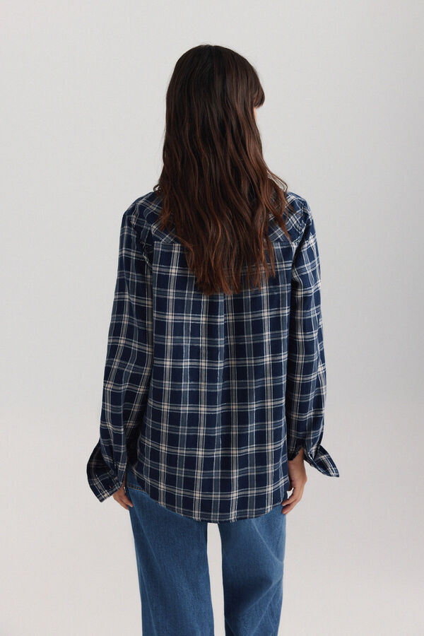 Springfield Plaid basic shirt blue