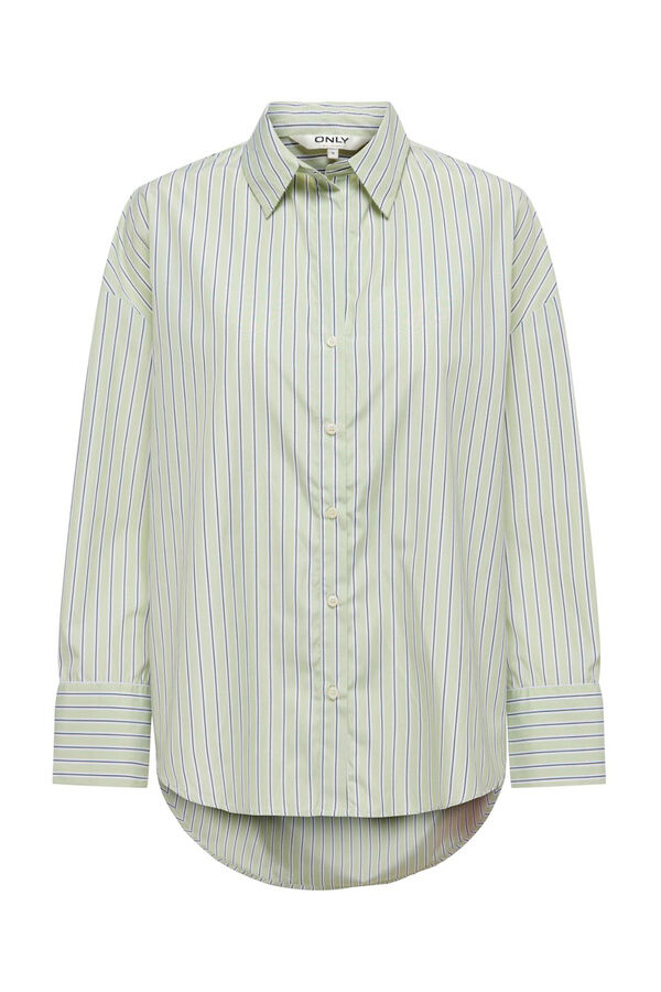 Only Striped long sleeve shirt green