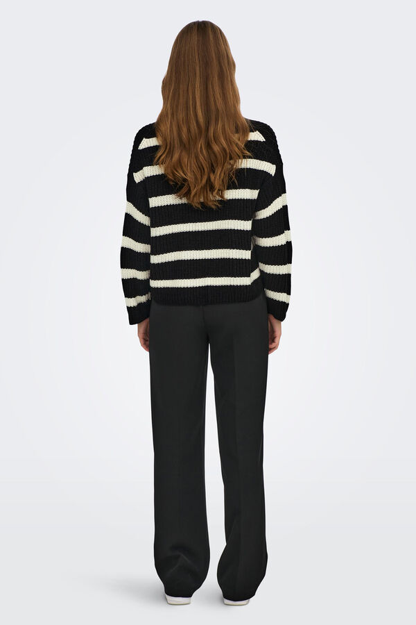 Springfield Striped knit jumper black