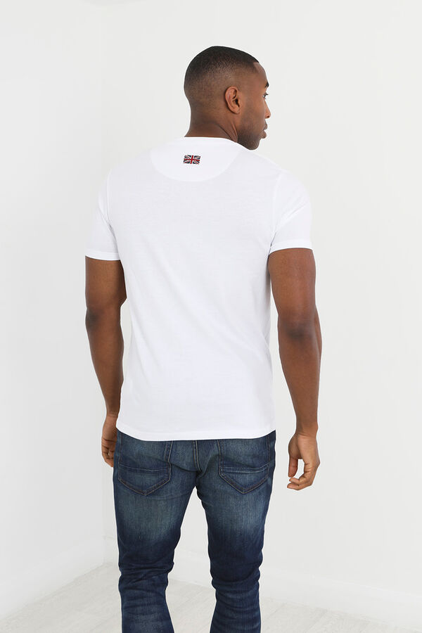 Springfield T-shirt de manga curta com carrinhas branco