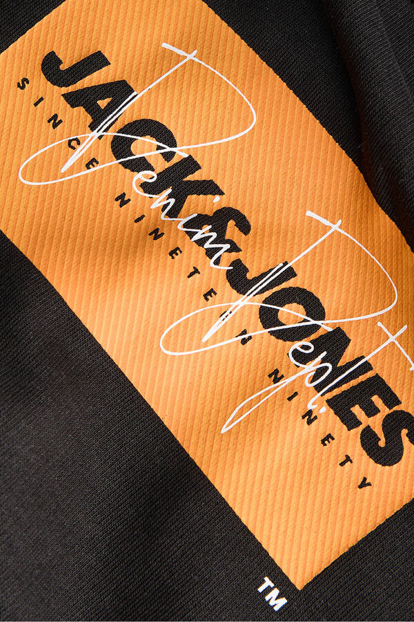 Jack & Jones Junior Sudadera logo cuadrado negro