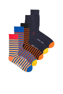 Springfield 5-pack striped socks bluish