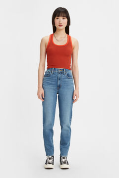 Springfield High waisted mom jeans™ steel blue
