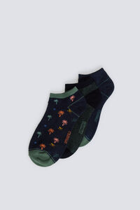 Springfield Pack 3 calcetines tobilleros palmeras