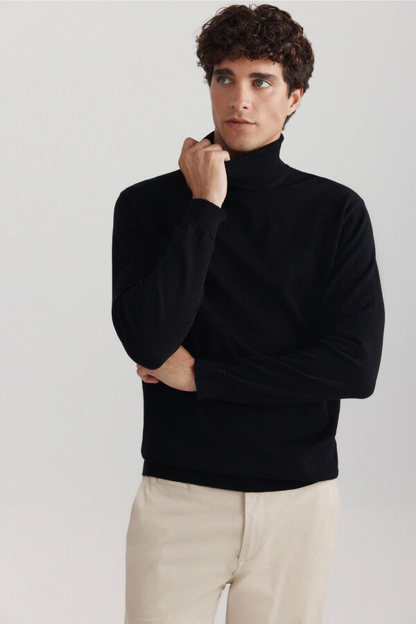 Springfield Funnel neck basic jumper black