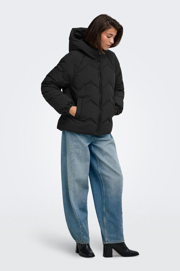 JDY Puffer coat black
