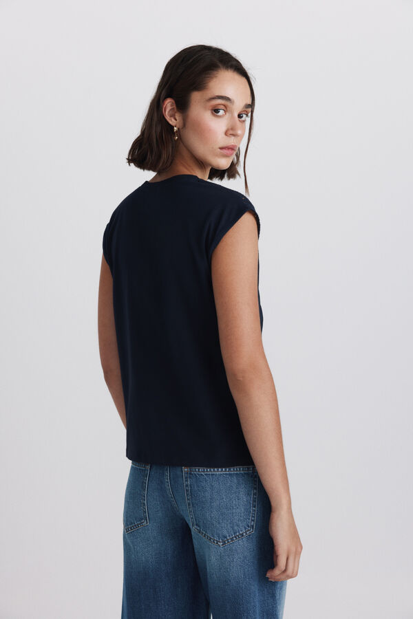 Springfield Swiss embroidered T-shirt blue