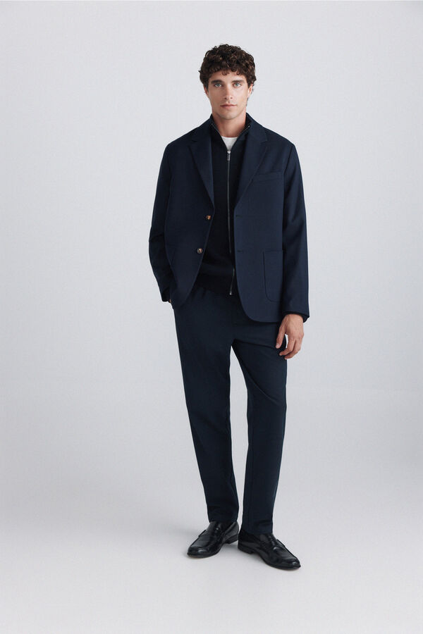 Springfield Relaxed fit blazer blue