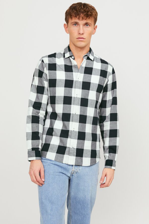 Jack & Jones Plaid slim fit shirt blanc
