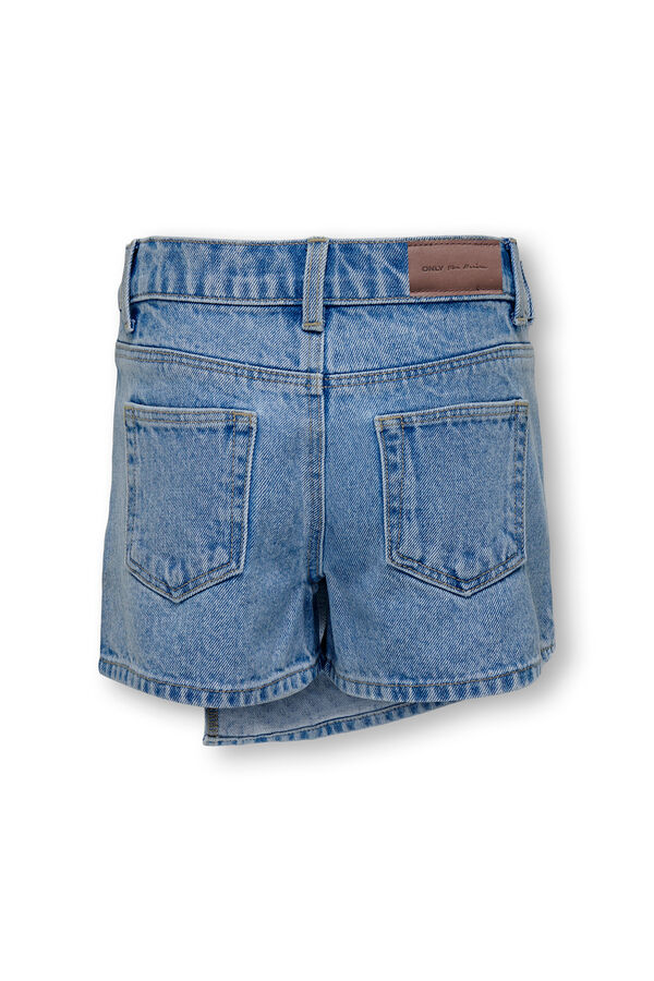 Only Girls Asymmetric button skort blue