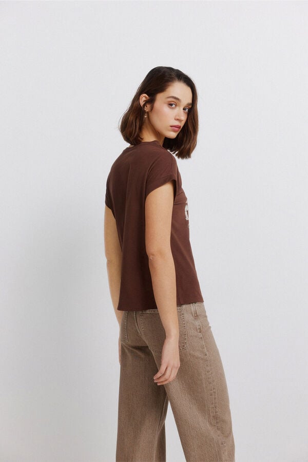 Springfield Disney short sleeve T-shirt brown