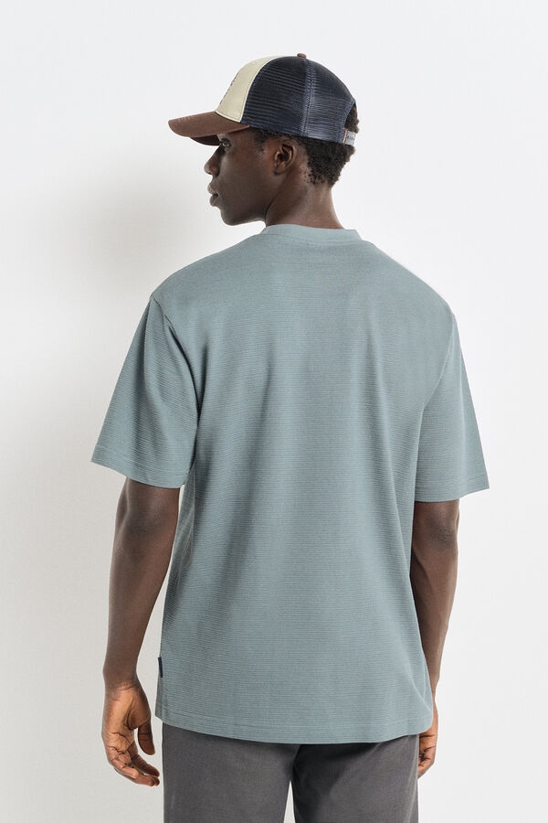 Springfield Textured T-shirt acqua