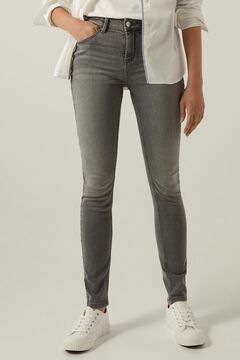 Springfield Sustainable Wash Slim Recycled Cotton Jeans. grey