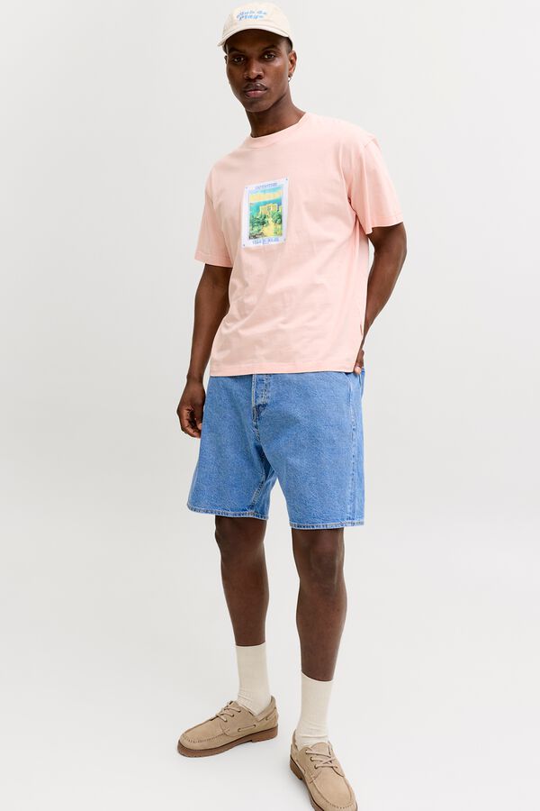 Jack & Jones Denim relaxed fit Bermuda shorts blue