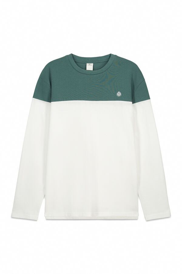 Springfield Majica dugih rukava u blokovima boja Bež