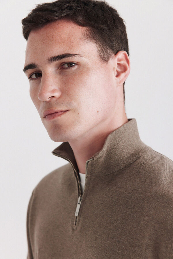 Springfield Basic funnel neck jumper nude