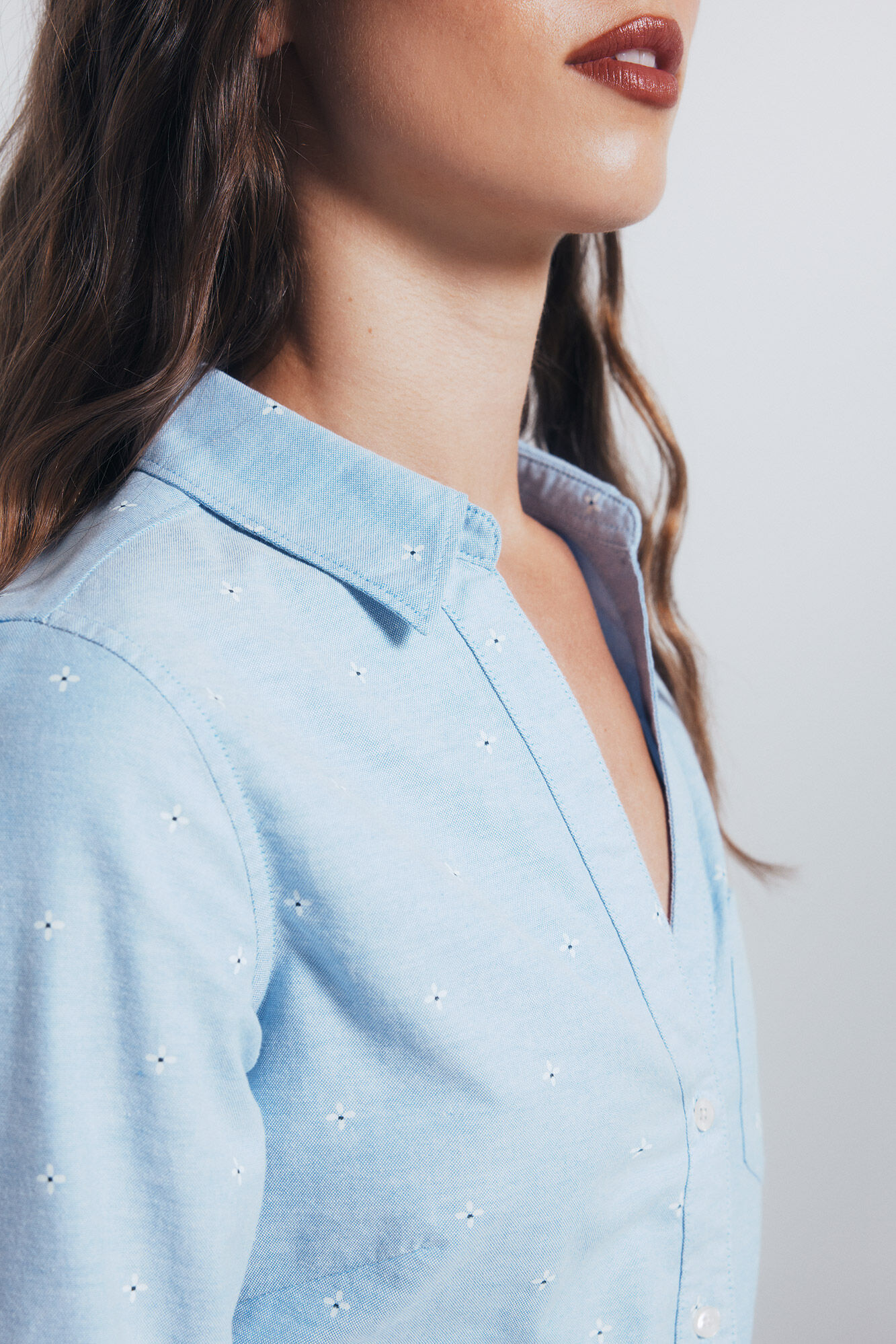 Springfield Oxford shirt with open neck